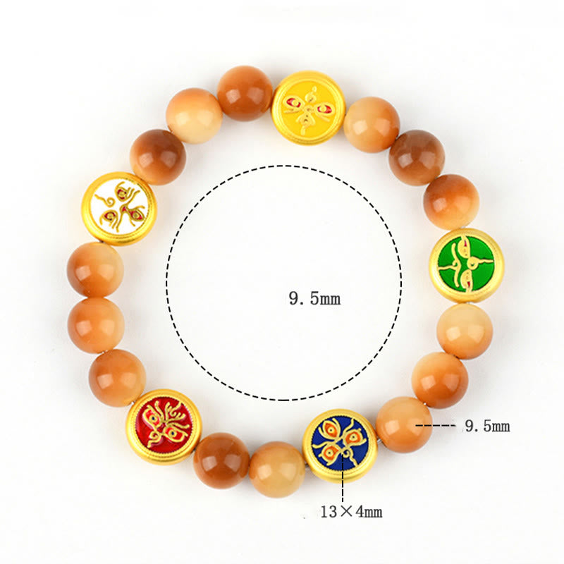 Buddha Stones Nasiona Bodhi Pięć Kierunków Bransoletka Mądrości Bogów Bogactwa