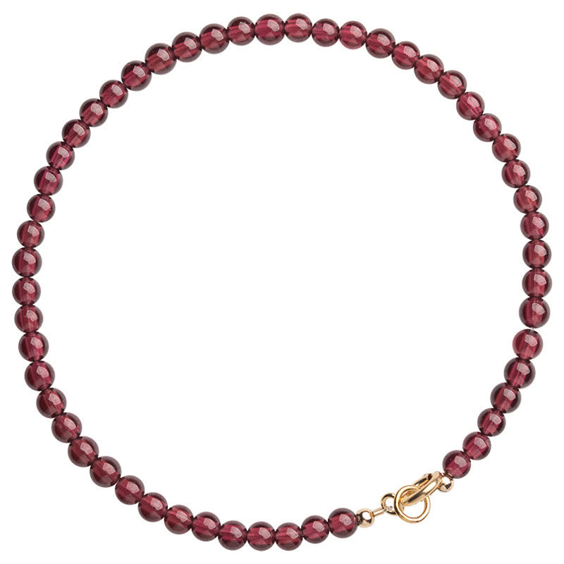 Bransoletka ochronna z Buddha Stones 3 mm Naturalny Mały Granat Ultracienkie Koraliki