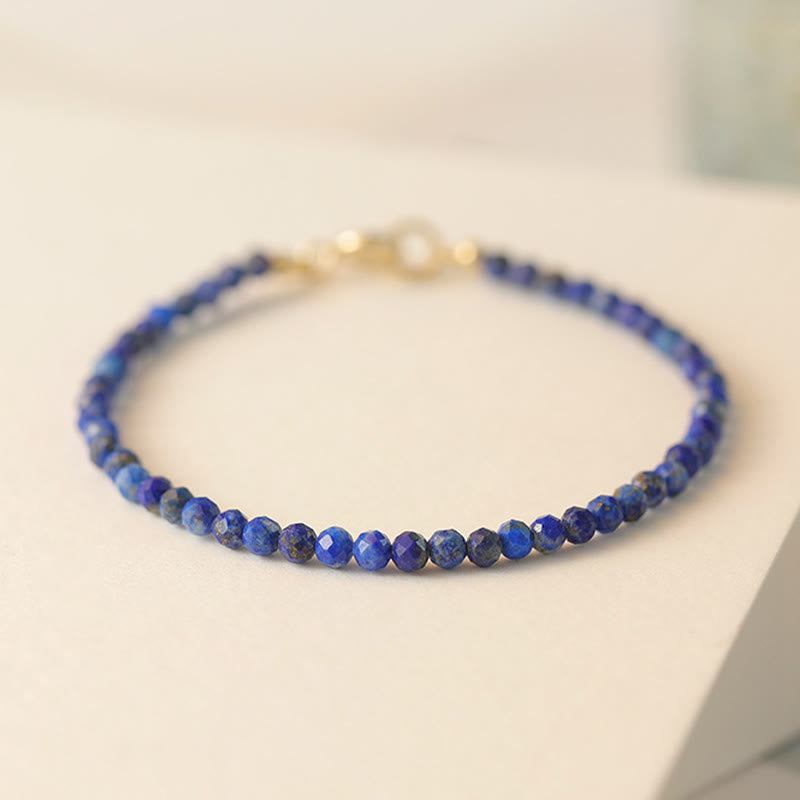 Bransoletka z Buddha Stones, małych lazurytów i lapis lazuli, ultracienkich koralików, balansująca - image 8