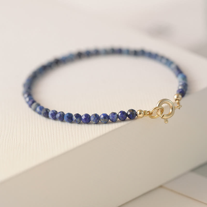 Bransoletka z Buddha Stones, małych lazurytów i lapis lazuli, ultracienkich koralików, balansująca - image 2