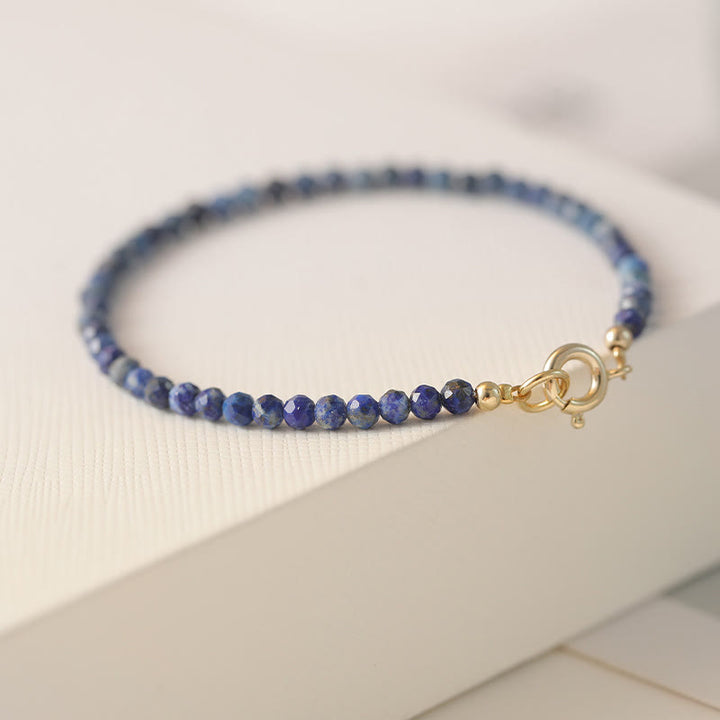Bransoletka z Buddha Stones, małych lazurytów i lapis lazuli, ultracienkich koralików, balansująca - image 2