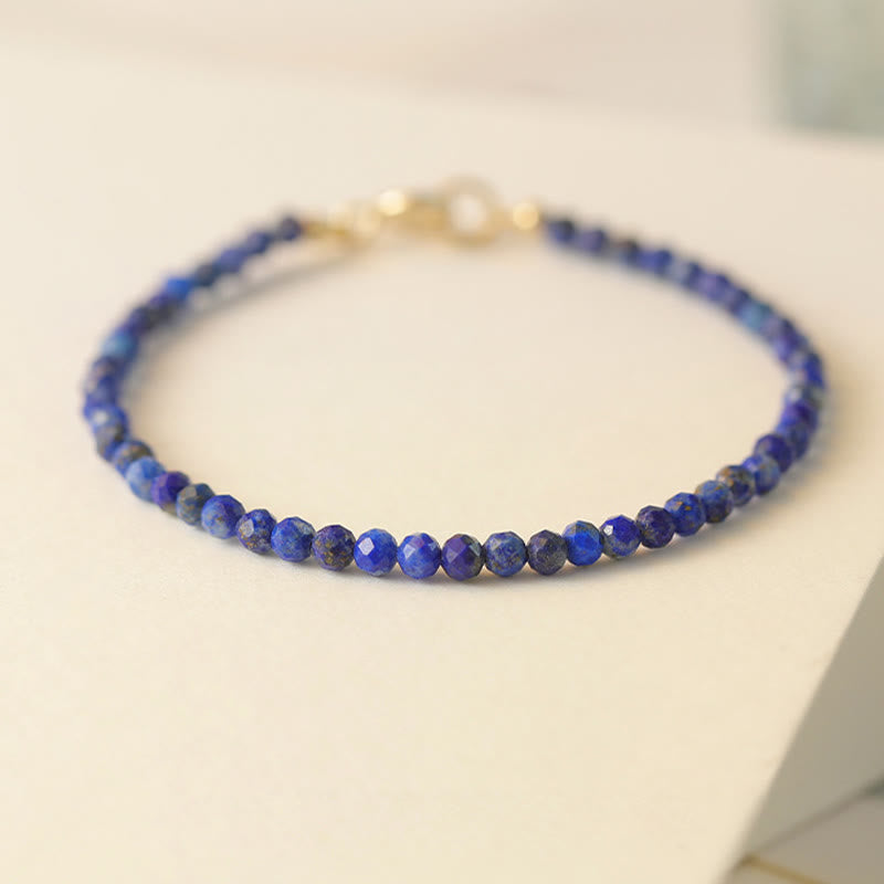 Bransoletka z Buddha Stones, małych lazurytów i lapis lazuli, ultracienkich koralików, balansująca - image 9