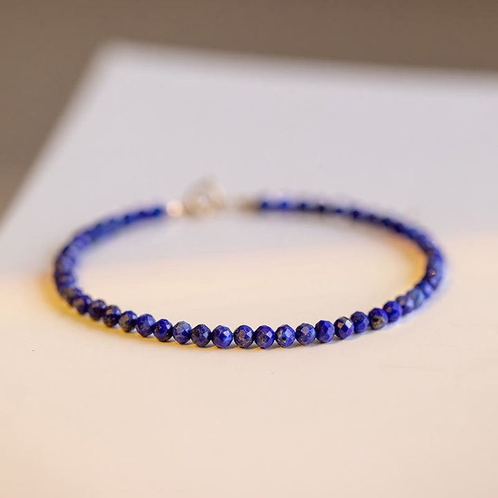 Bransoletka z Buddha Stones, małych lazurytów i lapis lazuli, ultracienkich koralików, balansująca - image 6
