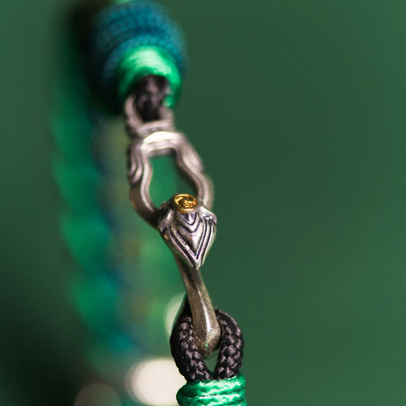 Buddha Stones Rok Węża 999 Srebrna Bransoletka Ochronna ze Sznurka - image 9