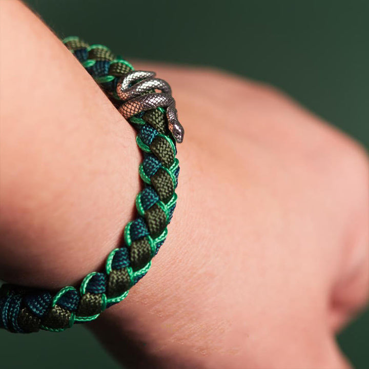 Buddha Stones Rok Węża 999 Srebrna Bransoletka Ochronna ze Sznurka - image 6