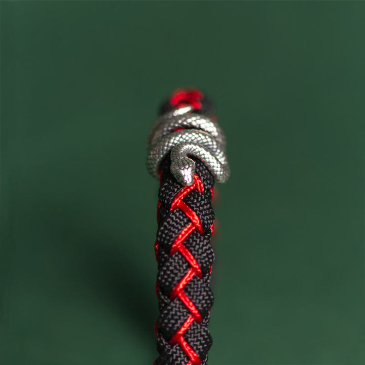 Buddha Stones Rok Węża 999 Srebrna Bransoletka Ochronna ze Sznurka - image 11