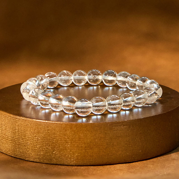 Bransoletka medytacyjna Buddha Stones Natural White Crystal Clarity