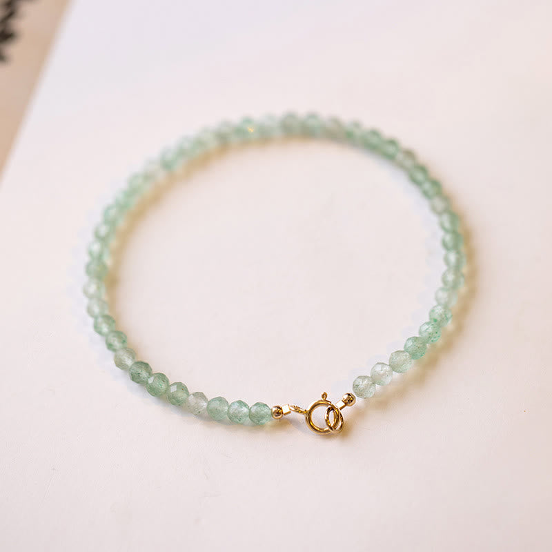 Buddha Stones 3mm Małe Zielone Awenturyn Ultra-cienkie Koraliki Bransoletka Szczęścia