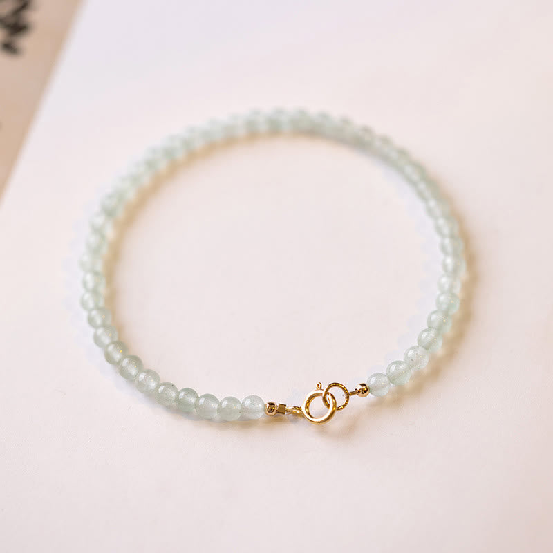 Buddha Stones 3mm Małe Zielone Awenturyn Ultra-cienkie Koraliki Bransoletka Szczęścia