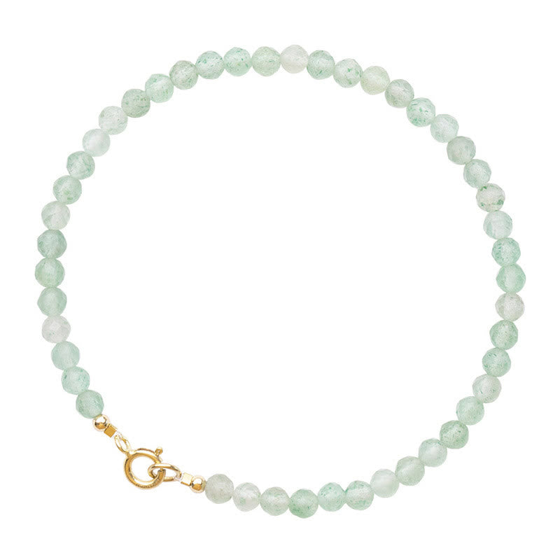 Buddha Stones 3mm Małe Zielone Awenturyn Ultra-cienkie Koraliki Bransoletka Szczęścia