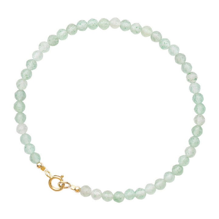 Buddha Stones 3mm Małe Zielone Awenturyn Ultra-cienkie Koraliki Bransoletka Szczęścia