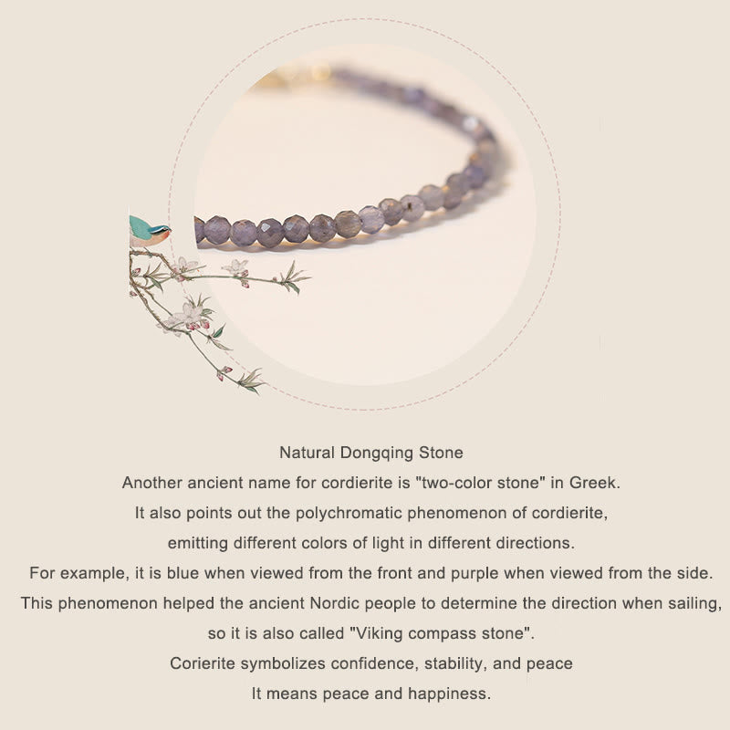 Buddha Stones 3 mm Ametyst Iolit Ultra cienkie koraliki 14k pozłacana miedź bransoletka komunikacyjna - image 8