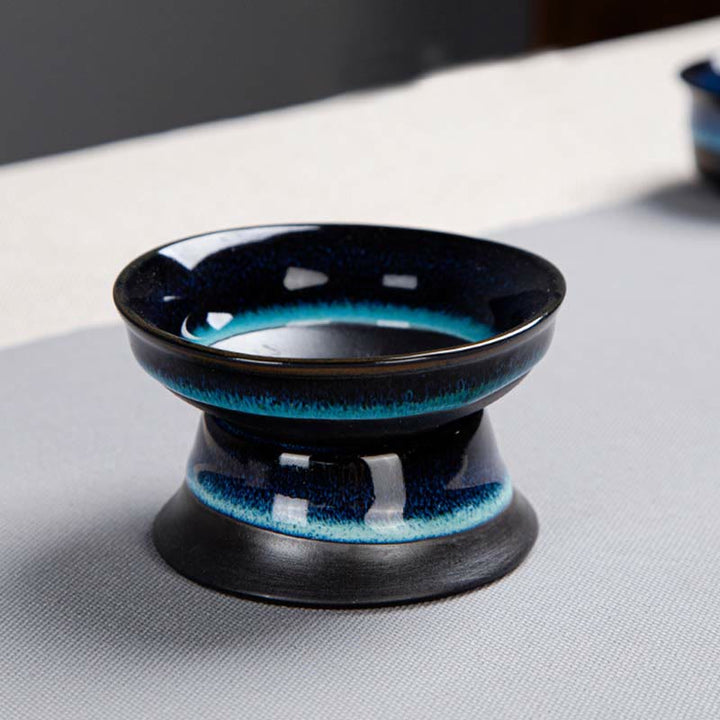 Buddha Stones Niebieski Gradient Kolor Chiński Gongfu Herbata Ceramiczny Czajnik Przenośny Prezent Torba Pudełko Zestaw