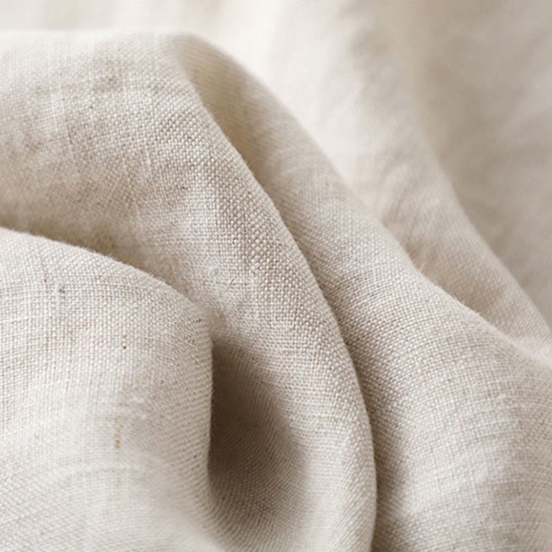 Spodnie damskie z szerokimi nogawkami Buddha Stones w jednolitym kolorze z zakładkami z boku, bawełniane i lniane, z kieszeniami - image 4