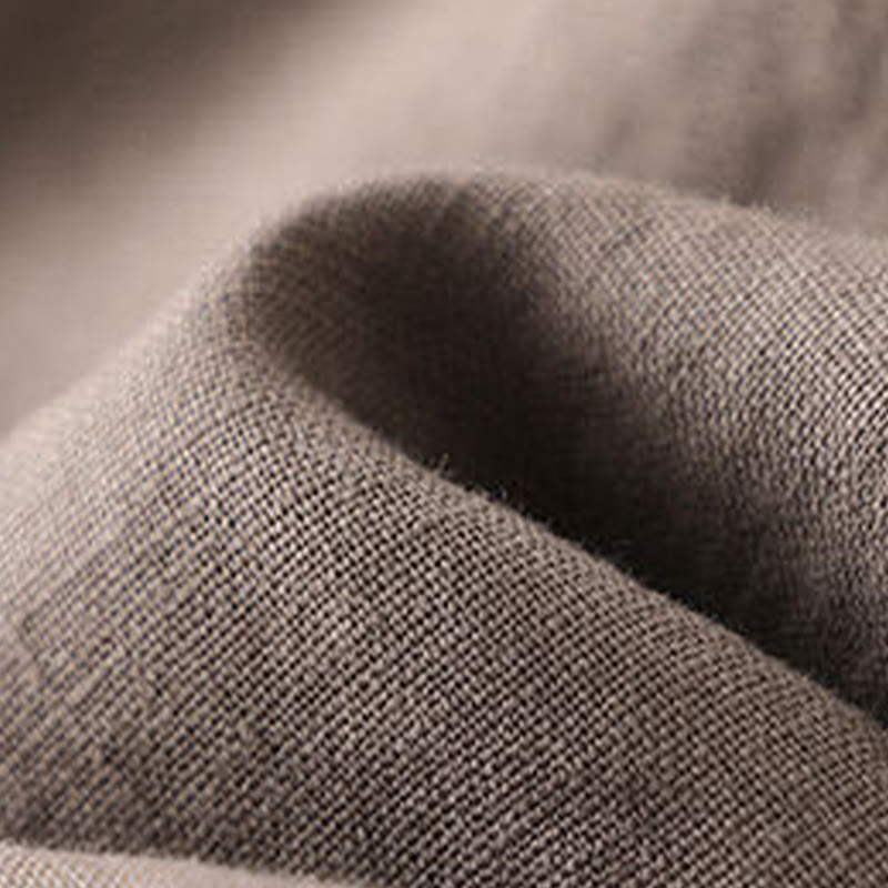 Spodnie damskie z szerokimi nogawkami Buddha Stones Casual Plain Color Lace-up Cotton Linen - image 2