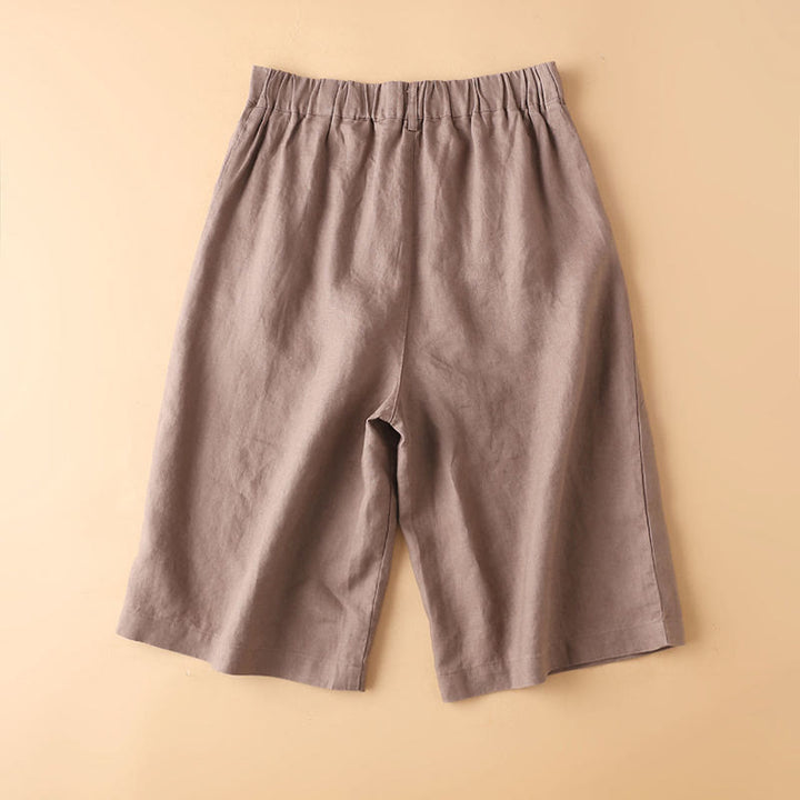 Buddha Stones Jednokolorowe, guziki, zamek błyskawiczny, bawełniane, damskie szorty z kieszeniami - image 15