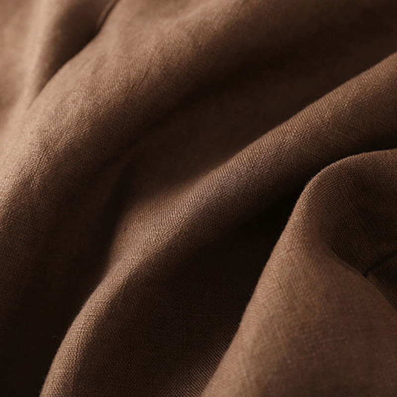 Buddha Stones Jednokolorowe, guziki, zamek błyskawiczny, bawełniane, damskie szorty z kieszeniami - image 4