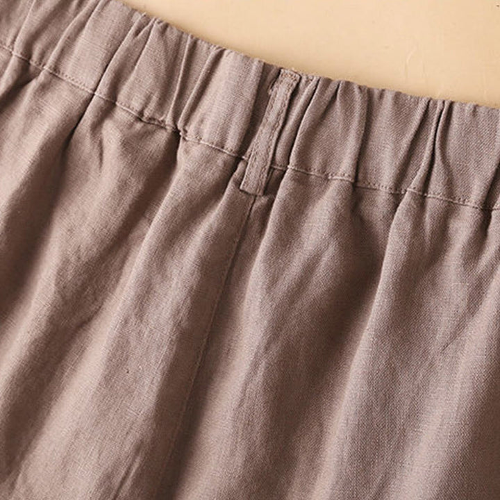 Buddha Stones Jednokolorowe, guziki, zamek błyskawiczny, bawełniane, damskie szorty z kieszeniami - image 17