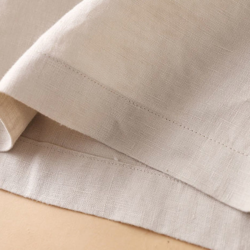 Buddha Stones Jednokolorowe, guziki, zamek błyskawiczny, bawełniane, damskie szorty z kieszeniami - image 13