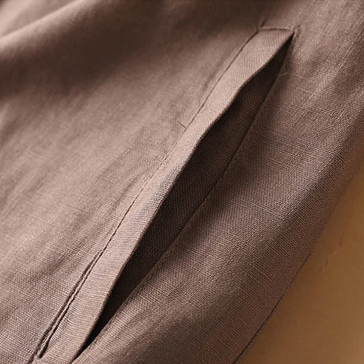 Buddha Stones Jednokolorowe, guziki, zamek błyskawiczny, bawełniane, damskie szorty z kieszeniami - image 19