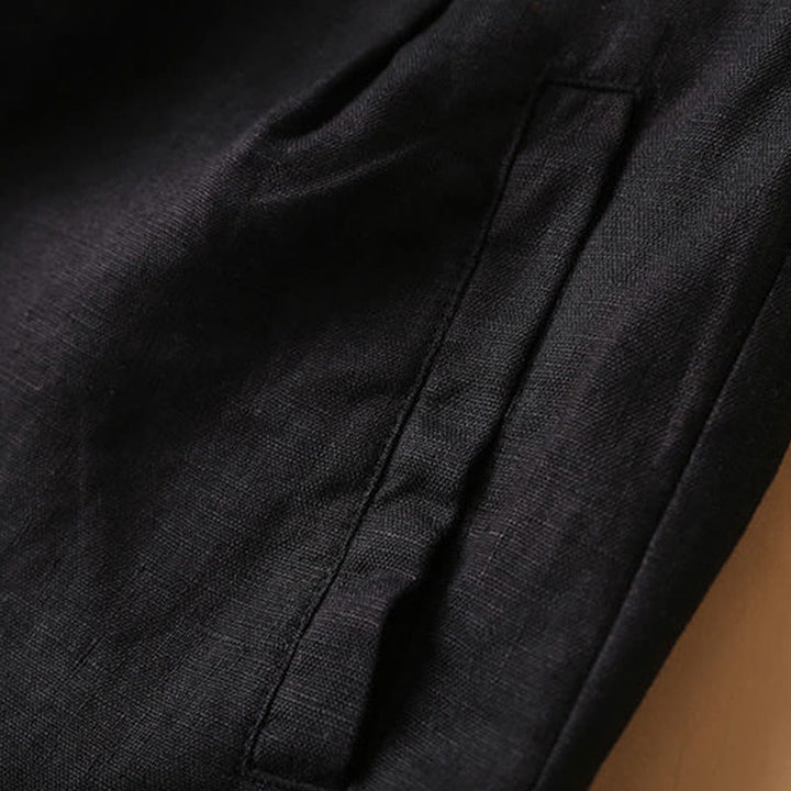 Buddha Stones Jednokolorowe, guziki, zamek błyskawiczny, bawełniane, damskie szorty z kieszeniami - image 26