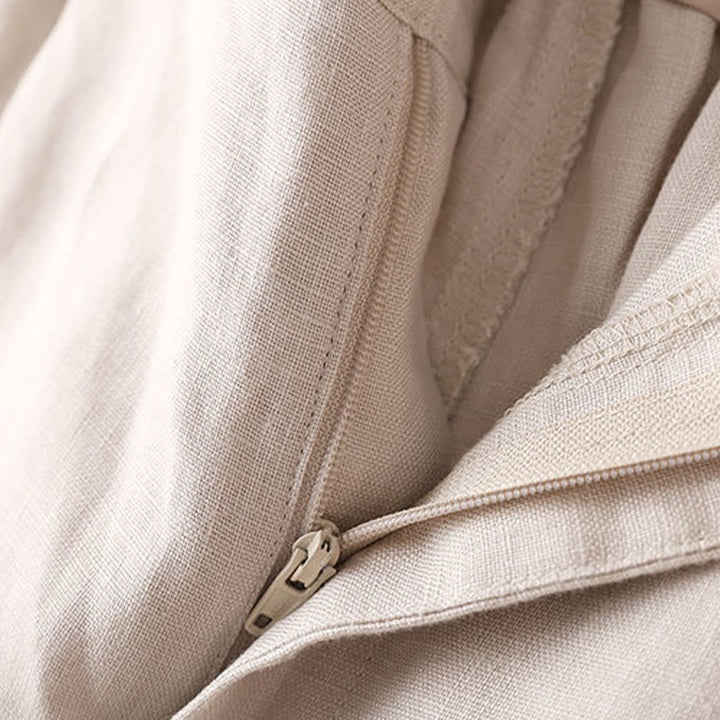 Buddha Stones Jednokolorowe, guziki, zamek błyskawiczny, bawełniane, damskie szorty z kieszeniami - image 11