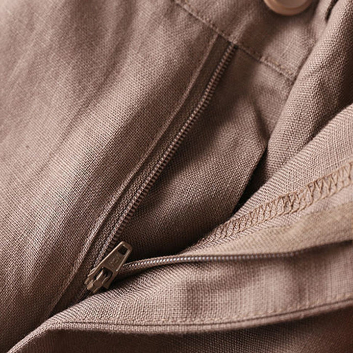 Buddha Stones Jednokolorowe, guziki, zamek błyskawiczny, bawełniane, damskie szorty z kieszeniami - image 18