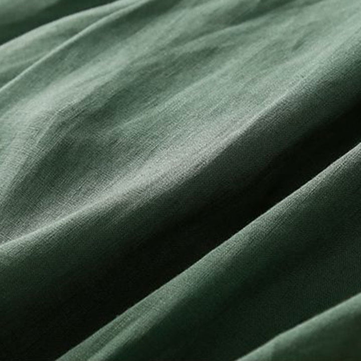 Buddha Stones Jednokolorowe Plisowane Zamki Błyskawiczne Guziki Bawełniane Lniane Damskie Szorty Z Kieszeniami - image 19