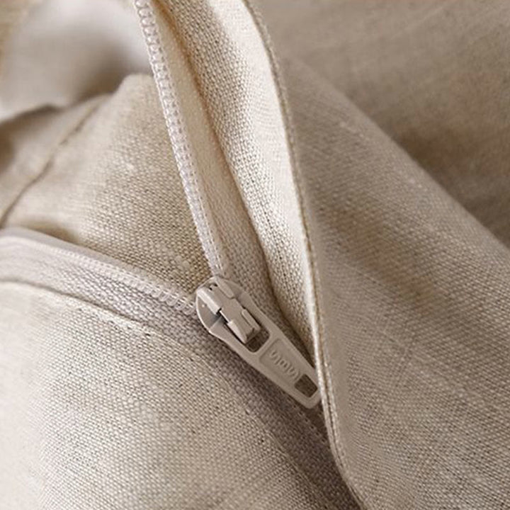 Buddha Stones Jednokolorowe Plisowane Zamki Błyskawiczne Guziki Bawełniane Lniane Damskie Szorty Z Kieszeniami - image 13