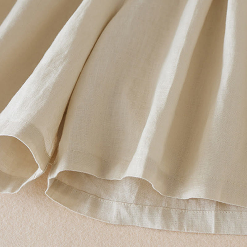 Szorty damskie Buddha Stones Casual Solid Plain Color Cotton Linen z kieszeniami