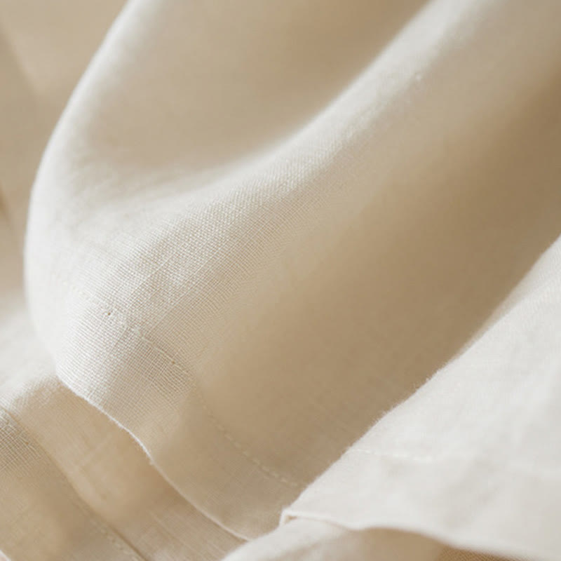 Szorty damskie Buddha Stones Casual Solid Plain Color Cotton Linen z kieszeniami