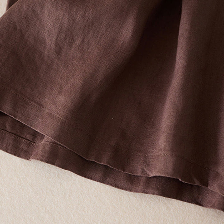 Szorty damskie Buddha Stones Casual Solid Plain Color Cotton Linen z kieszeniami