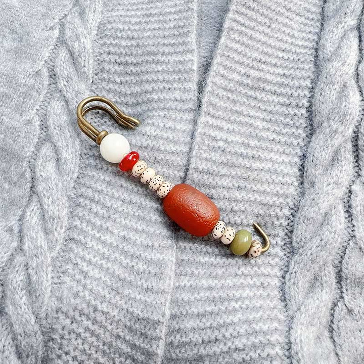 Broszka Buddha Stones Bodhi Seed Agat Calm Harmony
