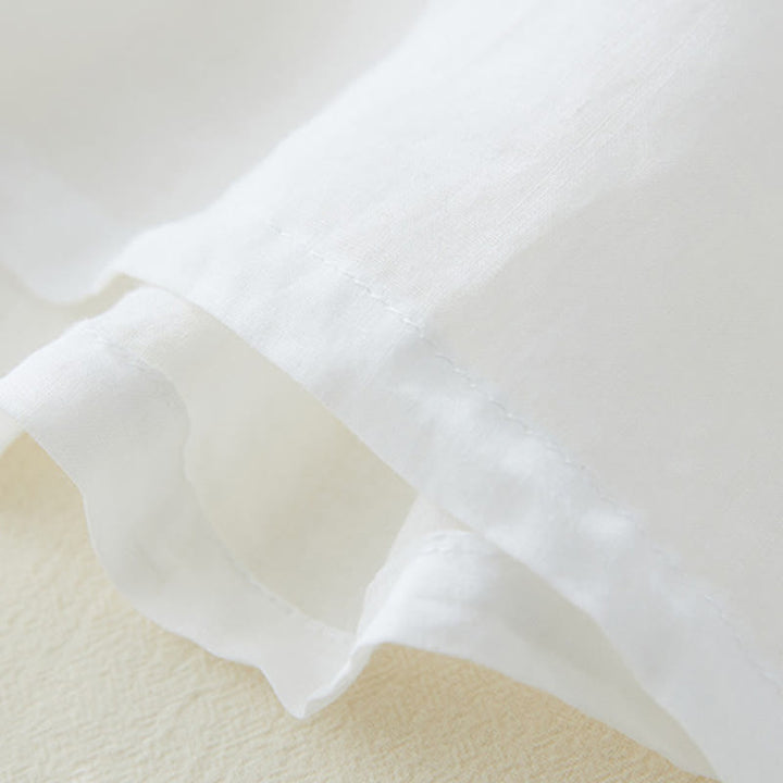 Koszula damska z haftem w kamienie Buddha Stones , z bawełny i lnu, z trzema czwartymi rękawami - image 12