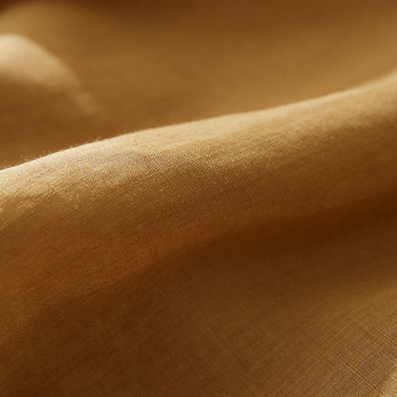 Koszula damska z haftem w kamienie Buddha Stones , z bawełny i lnu, z trzema czwartymi rękawami - image 20