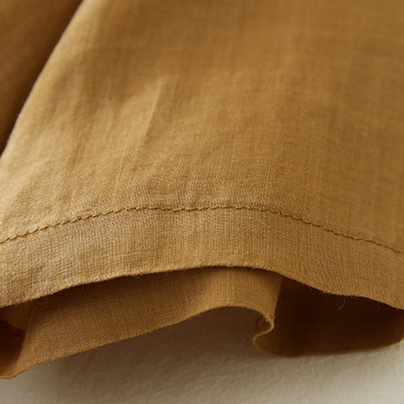 Koszula damska z haftem w kamienie Buddha Stones , z bawełny i lnu, z trzema czwartymi rękawami - image 19