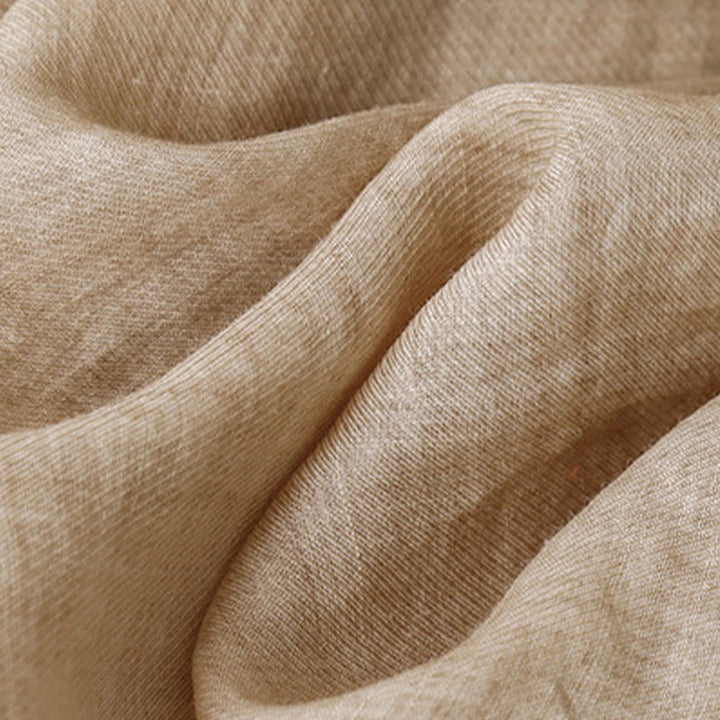 Koszula damska z bawełny i lnu z haftowanym kołnierzykiem i stójką w kształcie Buddha Stones - image 19