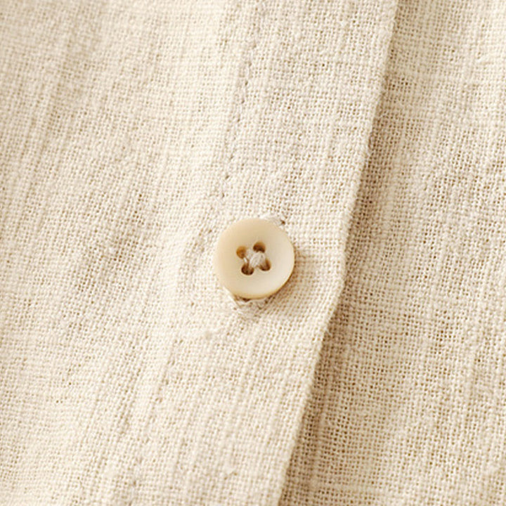 Koszula damska Buddha Stones Casual Loose Standing Collar Long Sleeve Design Gładka bawełniana lniana - image 9