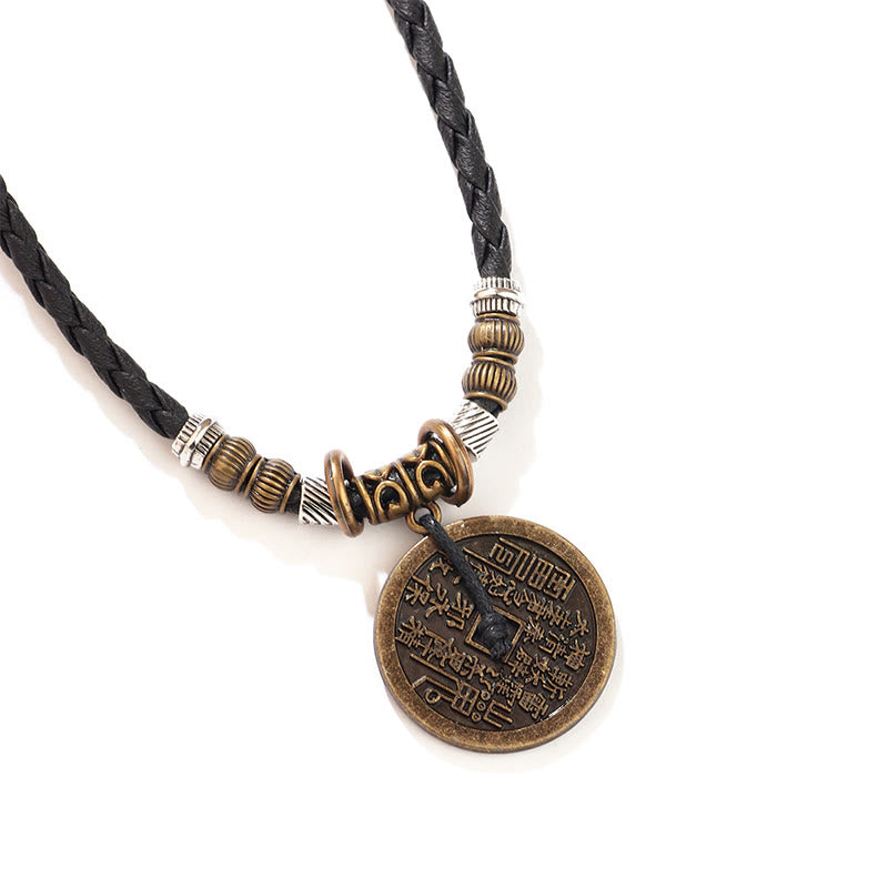 Kamienie Buddha Stones Górskie Wydaj Pieniądze Bagua Stop Miedzi Moneta Harmonia Naszyjnik Wisiorek