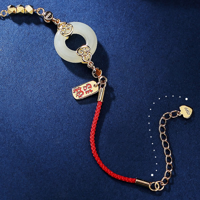 Buddha Stones 925 Srebro Sterling Naturalny Hetian Jade Gourd Klamra Pokoju Cyrkon Szczęścia Bransoletka Naszyjnik Wisiorek Kolczyki - image 3