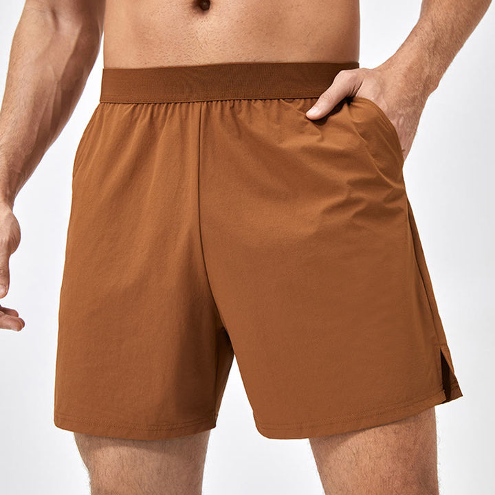 Szorty sportowe męskie Buddha Stones z kieszeniami, luźne, nylonowe, szybkoschnące, z nadrukiem - DarkGoldenrod - US/UK/AU44， EU54 (2XL) - image 0