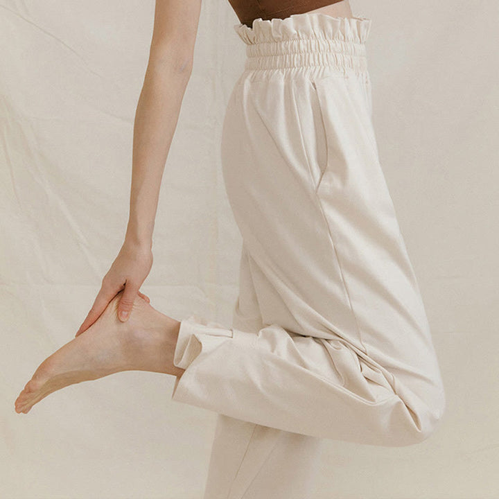 Buddha Stones Luźne Damskie Spodnie Spandex Z Kieszeniami Z Klamrą - image 19