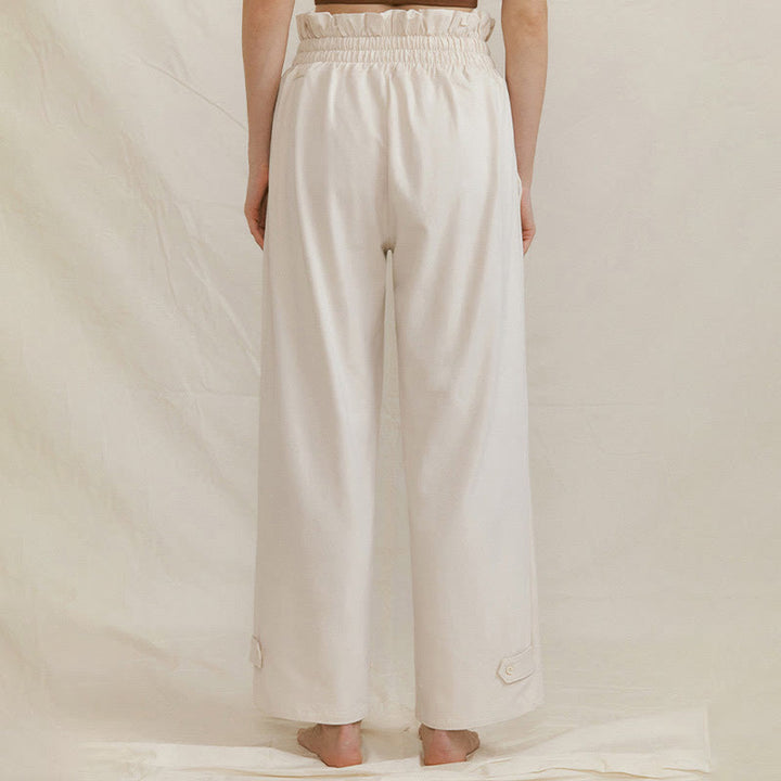 Buddha Stones Luźne Damskie Spodnie Spandex Z Kieszeniami Z Klamrą - image 17