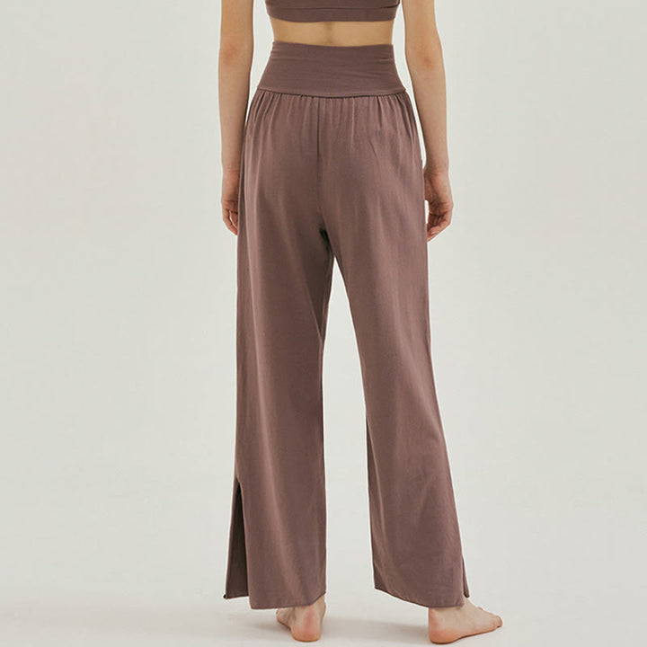 Spodnie damskie Leica z kieszeniami i luźnymi nogawkami Buddha Stones z prostymi nogawkami i wysokim stanem - image 28