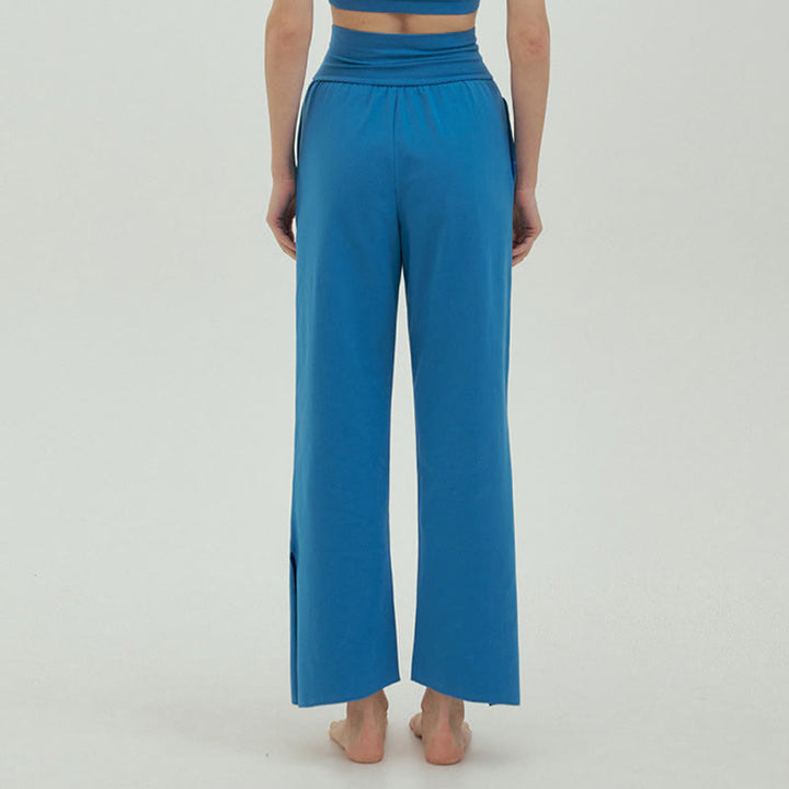 Spodnie damskie Leica z kieszeniami i luźnymi nogawkami Buddha Stones z prostymi nogawkami i wysokim stanem - image 45