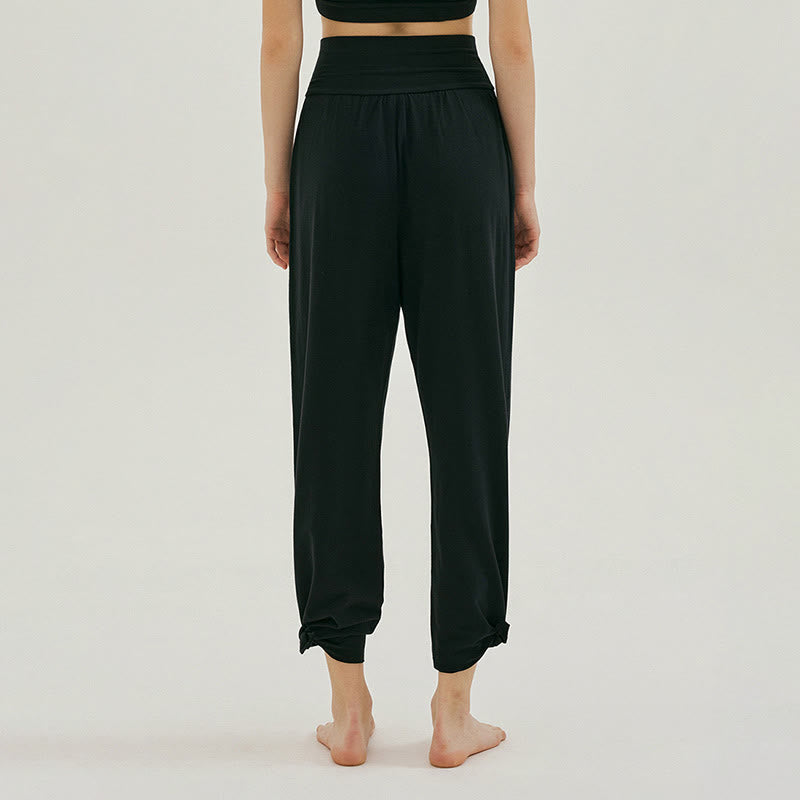 Spodnie damskie Leica z kieszeniami i luźnymi nogawkami Buddha Stones z prostymi nogawkami i wysokim stanem - image 9