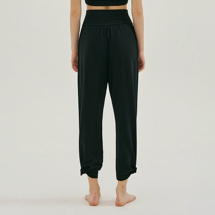 Spodnie damskie Leica z kieszeniami i luźnymi nogawkami Buddha Stones z prostymi nogawkami i wysokim stanem - image 9