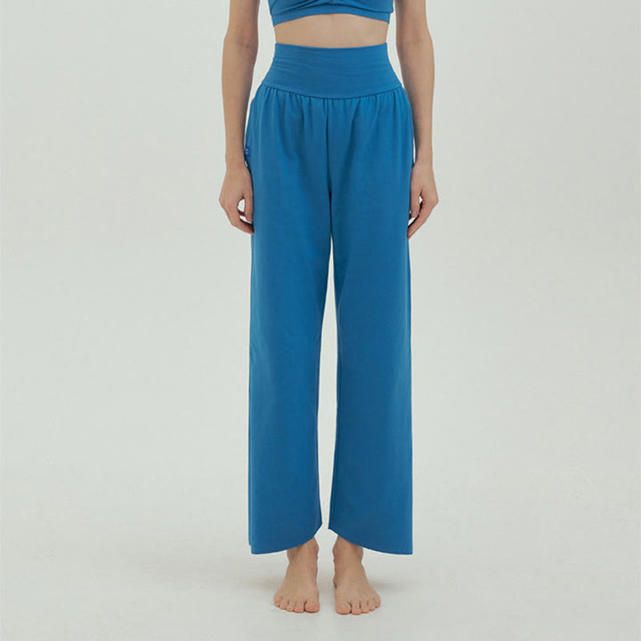 Spodnie damskie Leica z kieszeniami i luźnymi nogawkami Buddha Stones z prostymi nogawkami i wysokim stanem - AntiqueWhite - US4, UK/AU8, EU36 (L) - image 44