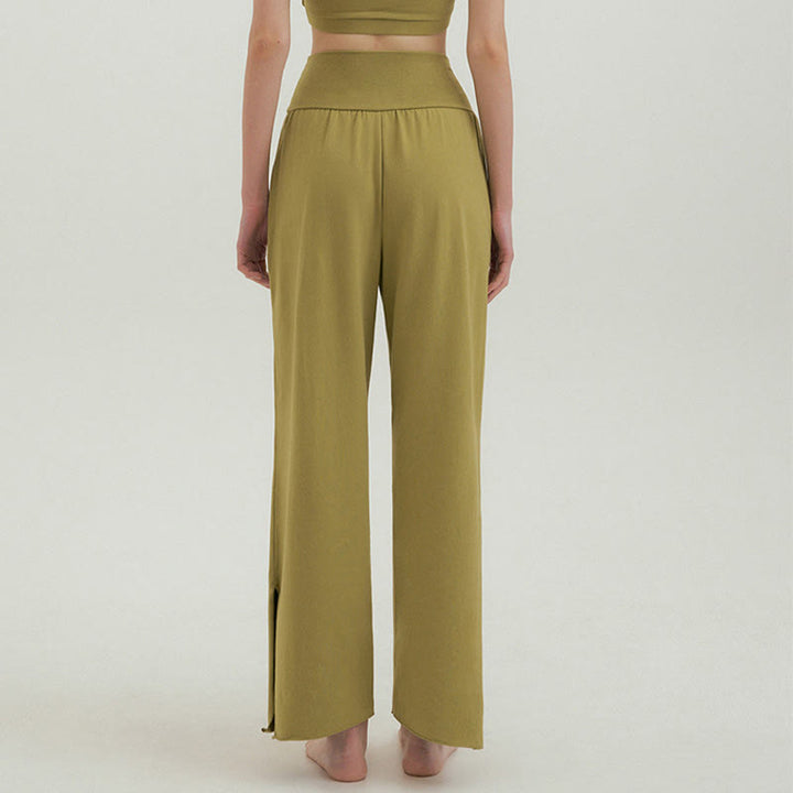 Spodnie damskie Leica z kieszeniami i luźnymi nogawkami Buddha Stones z prostymi nogawkami i wysokim stanem - image 40