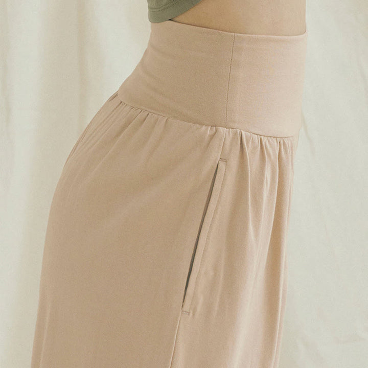 Spodnie damskie Leica z kieszeniami i luźnymi nogawkami Buddha Stones z prostymi nogawkami i wysokim stanem - image 23